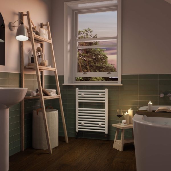 Viva Platinum Therm törölközőszárító radiátor - egyenes - fehér - 400 x 800 mm - Image 3