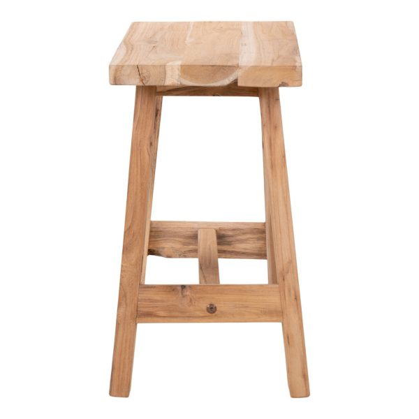 Barcelona sámli, teak fa, nature, 50x25x45 cm - Image 4