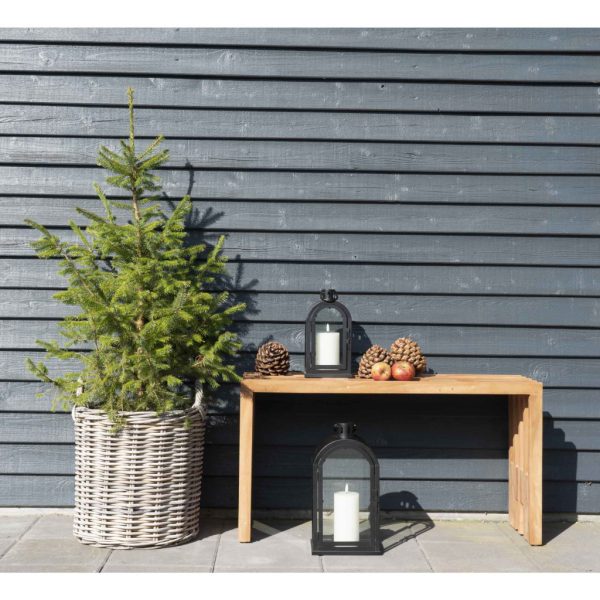 Benidorm pad, teak fa, natúr, 90x30x49 cm - Image 2