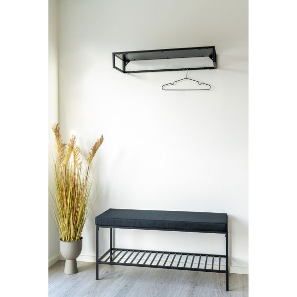 Vita pad, fekete, fekete lábakkal, 100x36x48,5 cm - Image 9