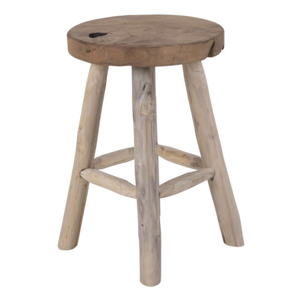 Badia sámli, teak fa, natúr, 4 lábbal 30x45 cm - Image 3