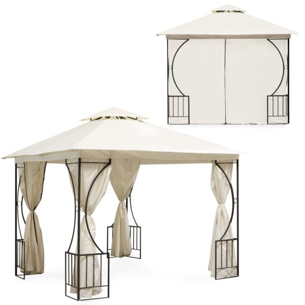 Kerti pavilon 3x3 m bézs - Image 6