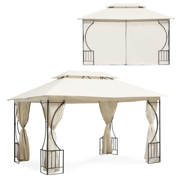 Kerti pavilon 3x4 m bézs - Image 8