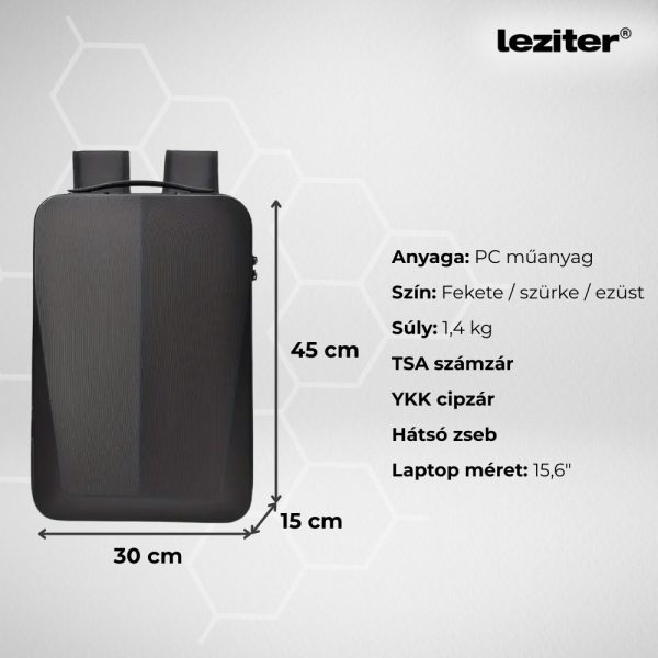 Axen merevített Usb-s laptop hátizsák - Image 3