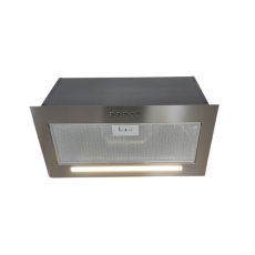 OPERIS PLUTO PLUS inox beépíthető páraelszívó, 3 fokozatú nyomógomb, 255-630 m3/h, 53-70 dB, 40 cm-es LED csík, 150 mm csatlakozócsonk, Energiaosztály