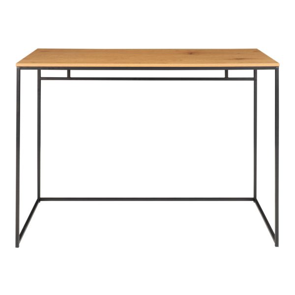 Vita íróasztal, tölgyhatású fekete vázzal 100x45x75 cm - Image 5