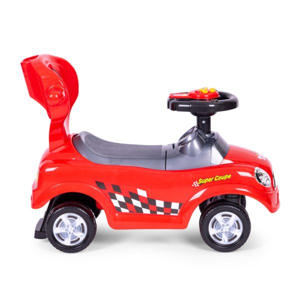Ride-on ráülős kisautó járókerekes tolókocsi fogantyú hangok piros - Image 5