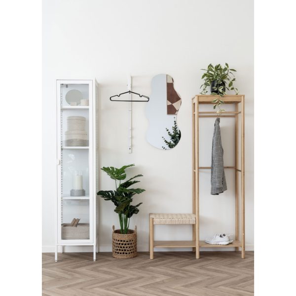 Amber ruhatartó állvány fonott ülőkével, bambusz, natúr - Image 2