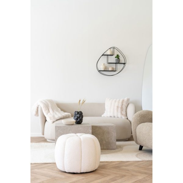 Galena takaró, műszőrme, fehér 130x180 cm - Image 2