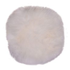 Báránybőr ülőpárna, elefántcsont, 35 cm