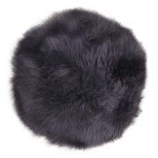 Báránybőr ülőpárna, szürke, 35 cm