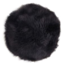Báránybőr ülőpárna, fekete, 35 cm