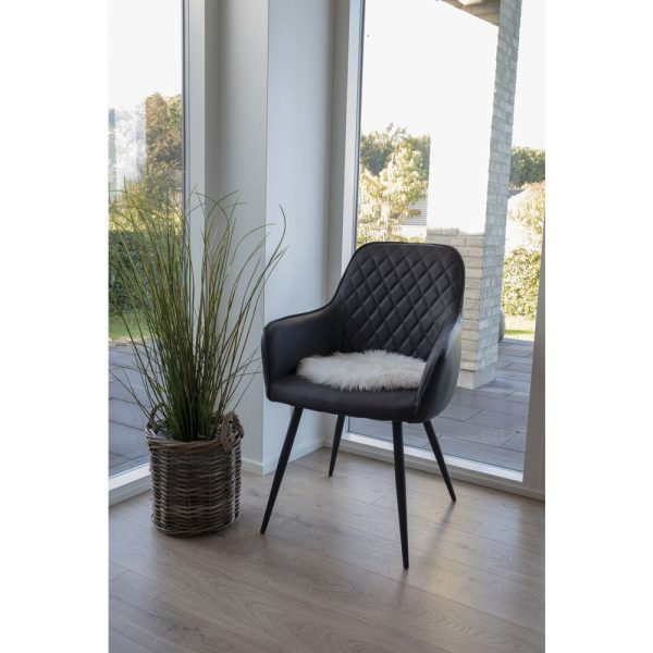 Mesterséges báránybőr ülőpárna, fehér, 35 cm - Image 2