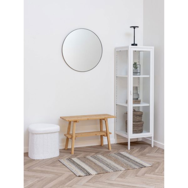 Morena lábtörlő, kézzel szőtt, natúr-szürke 60x90 cm - Image 2