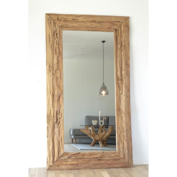 Granada Antik tükör, teak fa, natúr, 101x180 cm - Image 2