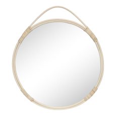 Malo tükör rattan, natúr, ø50 cm