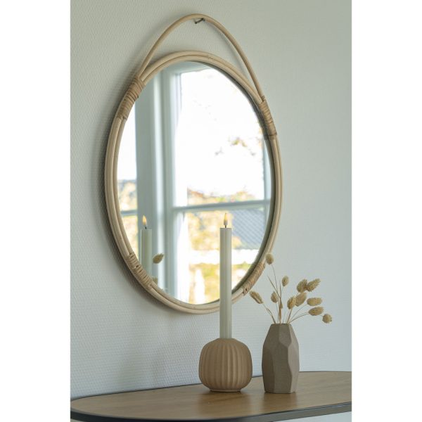 Malo tükör rattan, natúr, ø50 cm - Image 2