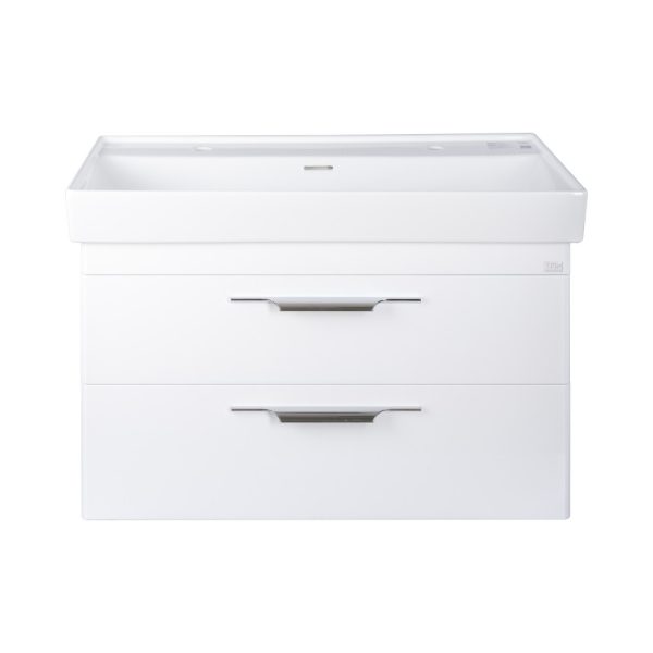 TMP LUX 100D fali fürdőszobabútor - CeraStyle SHARP 37600 DUPLA csaplyukas mosdóval - 100 x 48 cm