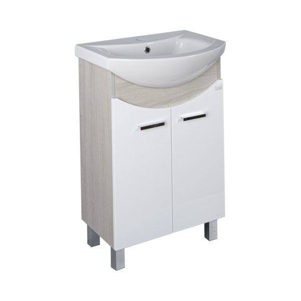 TMP ZX 55 - SONOMA - álló fürdőszobabútor - Sanovit ZENON - 6055 porcelán mosdóval - 55 x 44 cm - Image 2