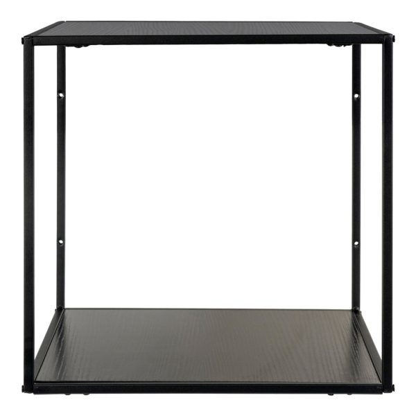 Vita fali polc, fekete, fekete keret 36x36x36 cm - Image 5