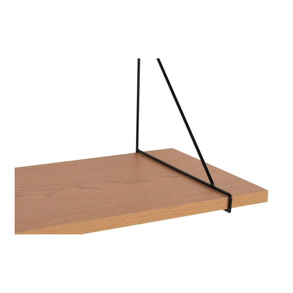 Chiba fali polc, kőris furnér, fekete acél keret 80x29 cm - Image 4