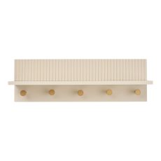 Rocca fali polc akasztókkal bézs, 50x12x16 cm