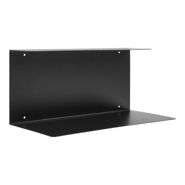 Lille fali polc, acél, fekete 40x18x18 cm - Image 3
