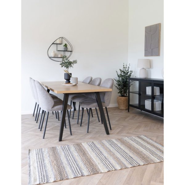 Wrexham fali polc, 3 polc, organikus forma, acél, fekete 60x12x60 cm - Image 5