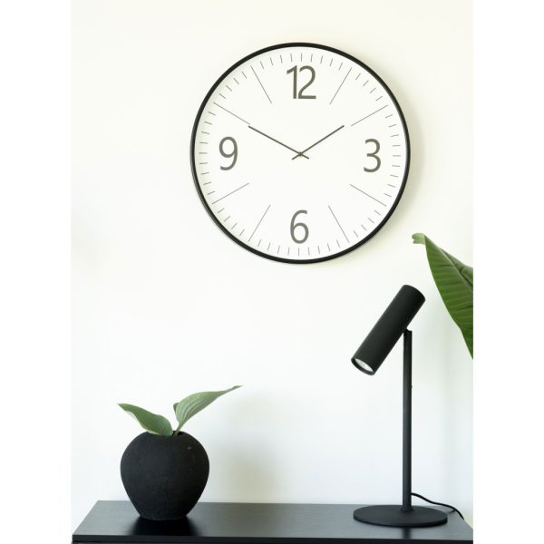 Biel falióra, műanyag, fekete, fehér, hangtalan, 51 cm - Image 6