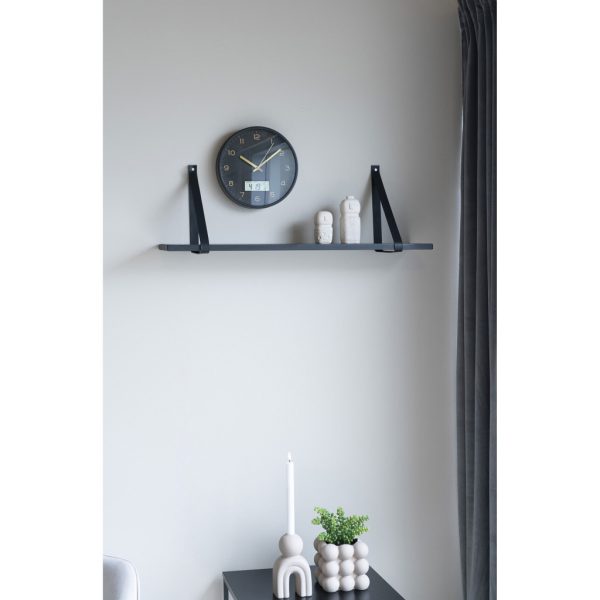 Amiens falióra digitális kijelzővel, műanyag, fekete, hangtalan, 25 cm - Image 2