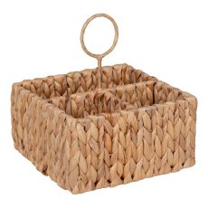 Pleiku fali kosár, vízi jácint, natúr, 20x11x20 cm