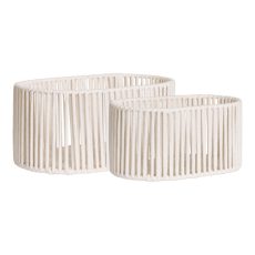 Arese kosarak, pamut/fém, törtfehér, 2db