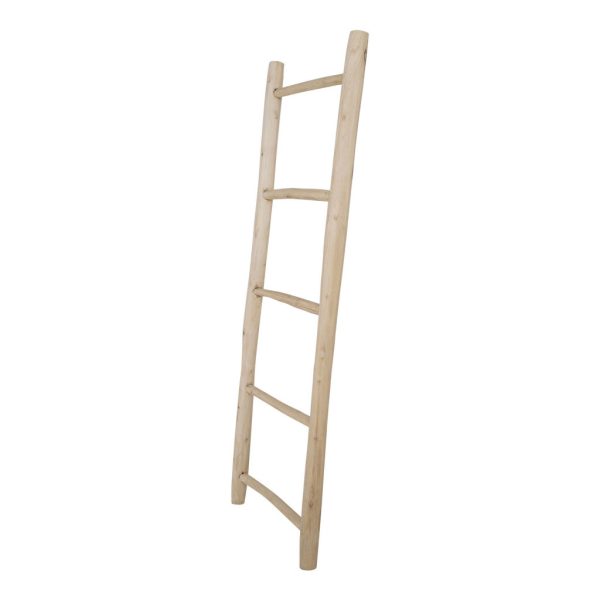 Dekorációs létra teak fából, natúr, 50x150 cm - Image 5