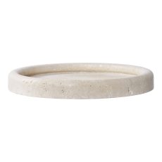 Travertin tálca, natúr 25,5 cm