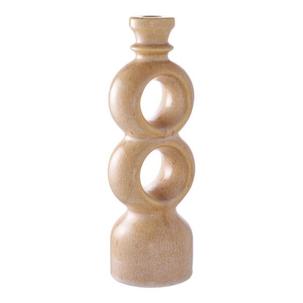 Gyertyatartó, kerámia, barna 13,5x8,8x23,4 cm - Image 3