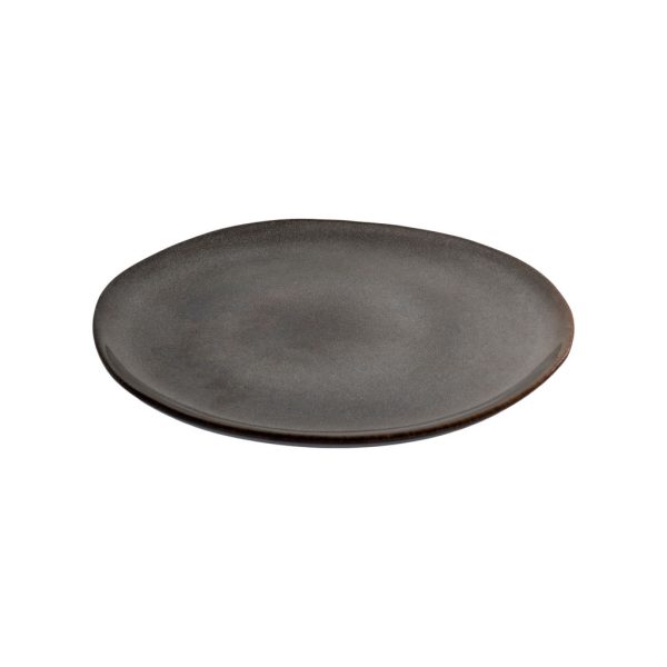 Selma tányér, kerámia, szürke/barna ø21 cm, 4 db