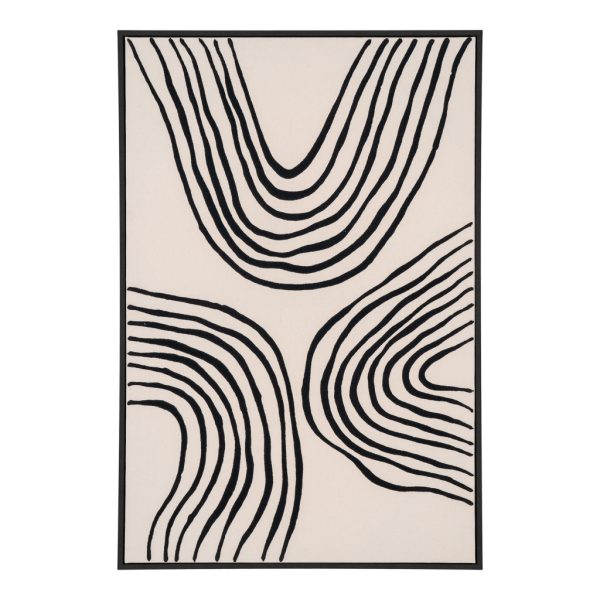 Lipari vászon nyomat, fekete/bézs, No.2 60x90 cm