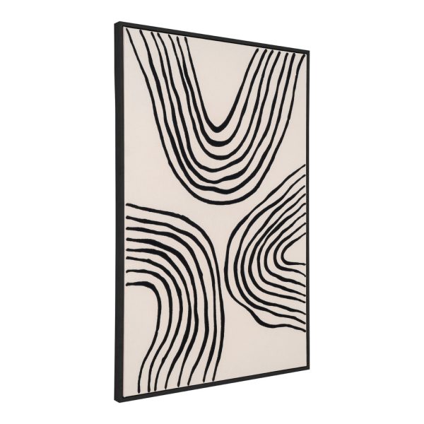 Lipari vászon nyomat, fekete/bézs, No.2 60x90 cm - Image 3