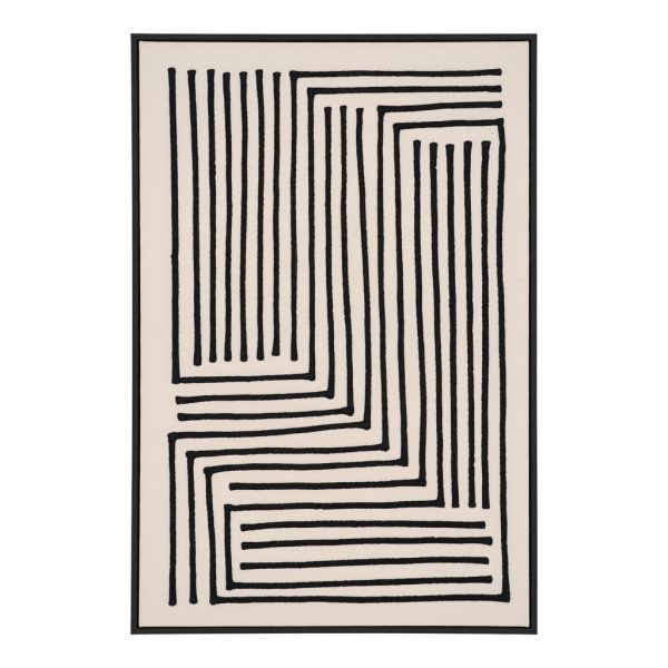 Lipari vászon nyomat, fekete/bézs, No.3 60x90 cm