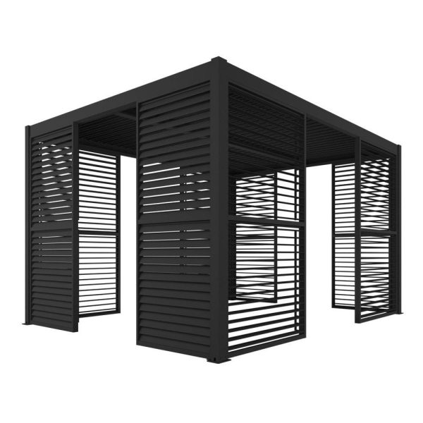 LUXE Lamellás oldalpanel (R) 123x218cm 4 m-ig antracit - Image 3