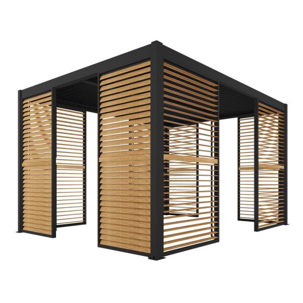 LUXE Lamellás oldalpanel (R) 123x218cm 4 m-ig fa - Image 2