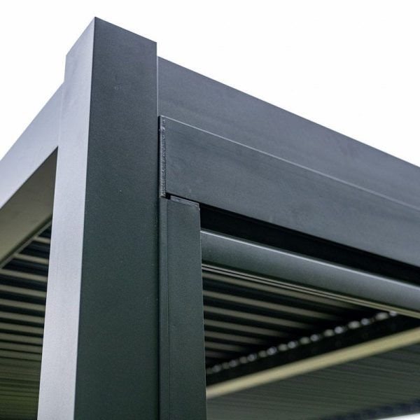 LUXE pergola 4x4m antracit LED világítással - Image 9