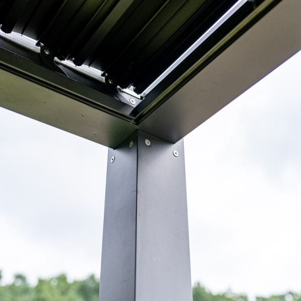 LUXE pergola 4x4m antracit LED világítással - Image 10