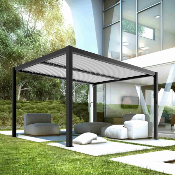 LUXE pergola 3x3m antracit LED világítással - Image 2