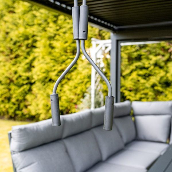LUXE pergola 3x3m antracit LED világítással - Image 10