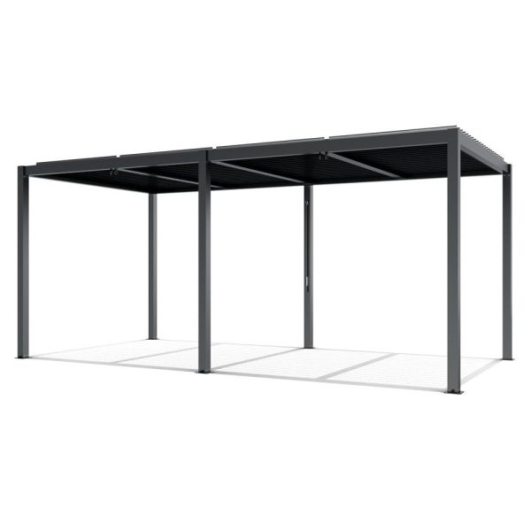 LUXE pergola 5,8x4m antracit LED világítással