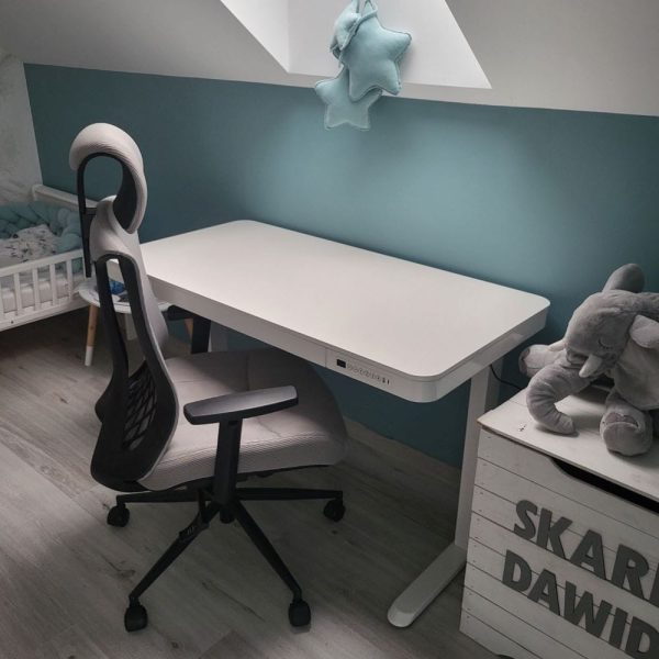 VELSEN íróasztal elektromos magasságállítással, vezérlőpanellel 120x60 cm fehér - Image 5