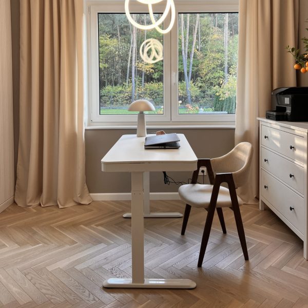 VELSEN íróasztal elektromos magasságállítással, vezérlőpanellel 120x60 cm fehér - Image 6