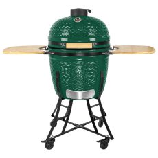 Kerámia faszéngrill oldalpolcokkal, 46 cm ráccsal