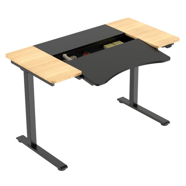 HALDEN íróasztal elektromos magasságállítással, 120x60 cm fekete-burlywood - Image 3